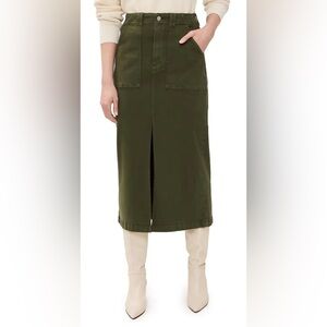 NWT Pistola Pamela Midi Women's Olive Pencil Skirt Size 31